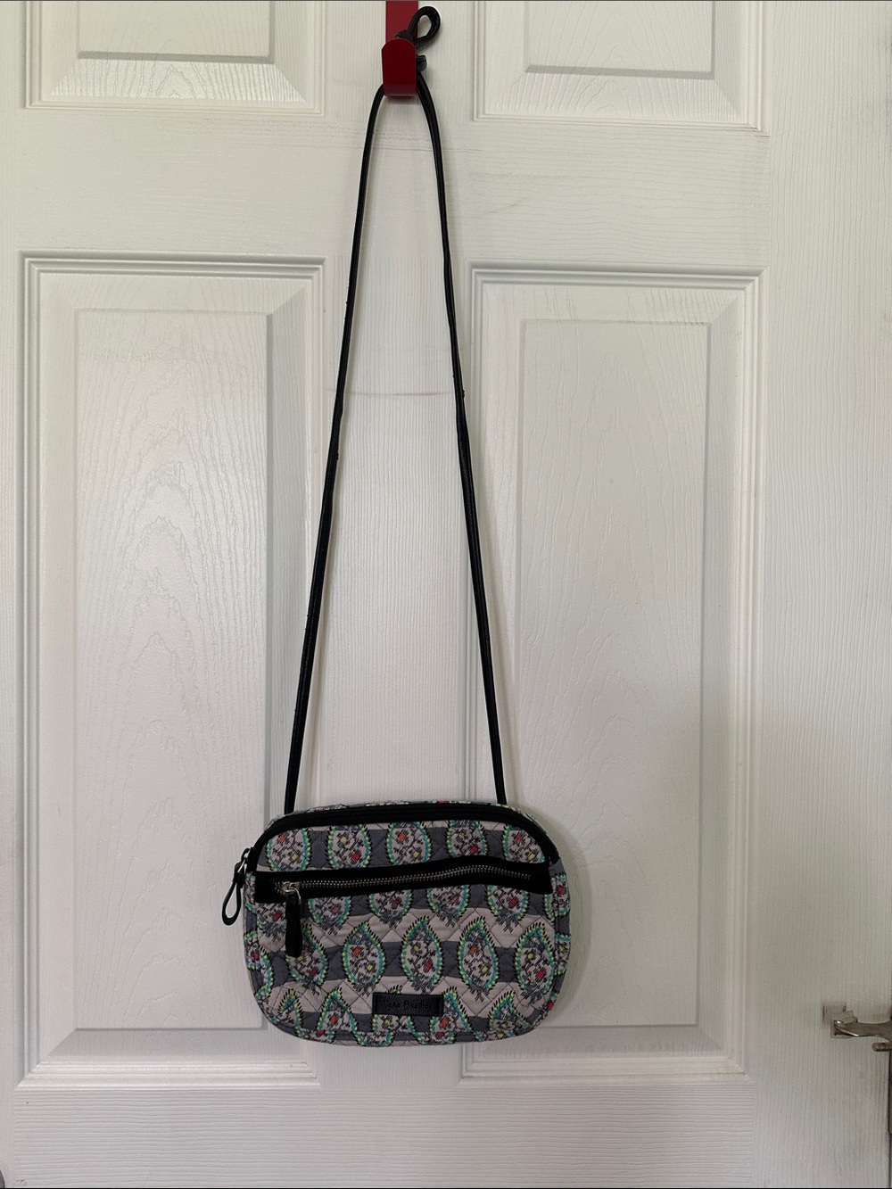 Vera Bradley Quilted Floral Print Crossbody Bag - Black Trim